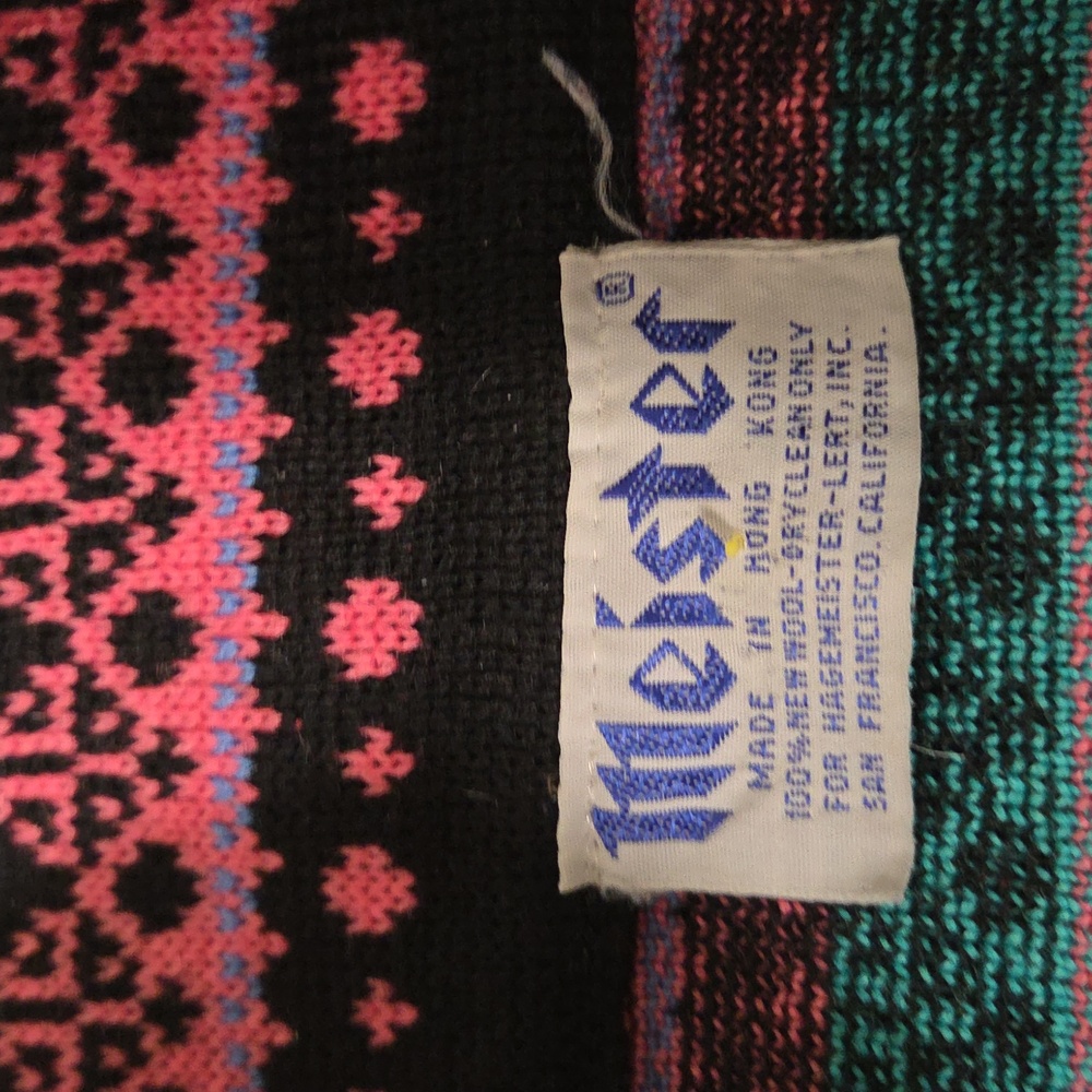 Meister Wool 80s Multicolor Patterned Sweater Siz… - image 3